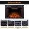 Edendirect 42.95-in W Black Wall mount LED Wall-mount Electric Fireplace with Remote Control Included ZR-EF40T - alternate 9