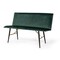 Homeroots 53in Green And Dark Brown Upholstered Velvet Dining bench 473161 - alternate 6