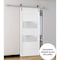 Sartodoors Sturdy Barn Door 30 x 84 inches Frosted Glass 2 lites, Lucia 4010 White Silk, 6.6FT Rail Hangers He LUCIA4010BD-S-WS-3084 - alternate 7