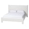 Baxton Studio Laria Modern White Teddy-Bear Fabric King Size Platform Bed 253-14062-ZORO - alternate 1