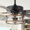 Jonathan Y Joanna 52" 2-Light Rustic Industrial Iron/Wood/Seeded Glass Mobile-App/Remote-Controlled LED Ceiling JYL9611A - alternate 16