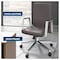 Leisuremod Aleen Office Chair in Upholstered Leather and Iron Frame with Swivel and Tilt, Grey AO19GRL - alternate 9