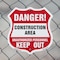 Signmission Construction Area Shield Sign Danger! Un, 18 Inch X 18 Inch, Plastic Sign SHI-P-18-373 - alternate 6