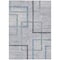 Homeroots 5' X 8' Gray Charcoal And Blue Geometric Washable Indoor Outdoor Area Rug 588339 - alternate 9