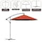 Pure Garden 10-Foot Offset Patio Umbrella with Cross Base, Orange 50-102-TC - alternate 7