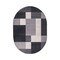 World Rug Gallery Contemporary Modern Geometric Boxes Design Non-Slip Area Rug 5 ft x 7 ft Oval Gray 506GRAY5OV - alternate 5