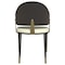 Leisuremod Aria Modern Dining Chair in Leather and Iron Legs with Curved Back in Black AC45BL - alternate 10