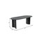 Homeroots 67" Black Solid Wood Double Pedestal Base Oval Dining Table 721141 - alternate 4