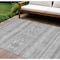 Homeroots 9' X 12' Silver Gray And Ivory Southwestern Washable Indoor Outdoor Area Rug 582858 - alternate 1
