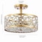 Jonathan Y Leila 3-Light 13.25" Iron/Crystal Modern Glam LED Flush Mount, Gold JYL9071A - alternate 10