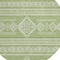 Homeroots 8' Green And Ivory Round Southwestern Washable Indoor Outdoor Area Rug 593674 - alternate 8