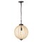 Jonathan Y Abril 12.5" 1-Light Rustic Bohemian Iron/Wood Bead LED Pendant, Oil Rubbed Bronze/Brown JYL9930A - alternate 1