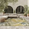 Homeroots 8' X 11' Blue Green And Yellow Palm Leaf Indoor Outdoor Area Rug 548083 - alternate 9