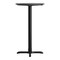 Flash Furniture Commercial 24" Black Faux Marble HPL Tabletop with Black Bar Height X Base ST-RD24-BKMAR-T2222B-GG - alternate 10