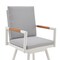 Homeroots 43" Light Gray Metal Swivel Outdoor Counter Height Bar chair with Footrest 571179 - alternate 9