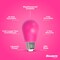 Bulbrite 25-Watt Equivalent Ceramic Pink Color S14 Weatherproof Outdoor E26 Medium Base LED Light Bulb, 10PK 862323 - alternate 4