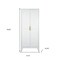 Homeroots 71in White Steel Pantry Or Storage Closet With Arched Panel Doors 683399 - alternate 6