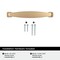 Amerock Franklin 3-3/4 inch (96mm) Center-to-Center Champagne Bronze Cabinet Pull, 25PK 25VMP37051CZ - alternate 3