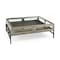 Homeroots 42" Gray and Black Glass and Metal Square Coffee Table With Shelf 393171 - alternate 10