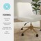 Martha Stewart Eloise Upholstered Office Chair in Off White/Polished Brass CH-232196-2-CR-GLD-MS - alternate 10