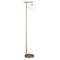 Homeroots 68" Brass Reading Floor Lamp With White Frosted Glass Globe Shade 523520 - alternate 1