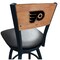 Holland Bar Stool Co 30" Blk Wrinkle Philadelphia Flyers Swivel Bar Stool, Engraved Back L03830BWMedMplAPhiFlyBlkVinyl - alternate 1