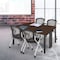 Regency Kee Training Table W/ 2 Cadence Nest Chairs, 72 in W, 24 in L, Neo Walnut MT7224NWBPBK23BK - alternate 7