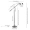 Homeroots 61" Nickel Adjustable Swing Arm Floor Lamp With Nickel No Pattern Cone Shade 523594 - alternate 8