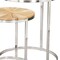 Homeroots Set of Two Natural And Silver Solid Wood And Iron Round Frame Nested Tables 576792 - alternate 9