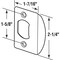 Defender Security Door Strike Plate, 2-1/4 in L, 1-7/16 in W, Steel, Brass Pair E 2232 - alternate 7