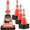 Xpose Safety 28 in Orange Traffic Cone, 10 lb Base with 6 in & 4 in Reflective Collar, PVC, DOT Approved, 12PK OTC28-64-10L-12-X - alternate 1