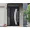 Vdomdoors Steel Door Deux 6500 Black Sidelight and Transom Window Stainless Inserts Single Modern Painted-W36 DEUX6500EXD-BLK-W36+12 x H80+16-Left-hand Inswing - alternate 6