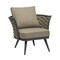 Homeroots 32" Gray And Taupe Woven Aluminum Outdoor Arm Chair with Taupe Cushion 556638 - alternate 8