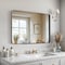 Simple Deluxe Bathroom Mirrors, Black Metal Framed Bathroom Mirror for Over Sink Wall, 30' x 40' Rounded Rectangl 3A88MIROACFY3040BLKV1 - alternate 1