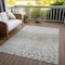 Homeroots 9' X 12' Taupe Green And Ivory Abstract Washable Indoor Outdoor Area Rug 603111 - alternate 8