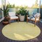Homeroots 8' Yellow Gold And Ivory Round Floral Washable Indoor Outdoor Area Rug 582352 - alternate 8