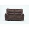 Homeroots 63in Dark Brown Microfiber Manual Reclining Love Seat 329396 - alternate 1