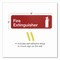 Excello Global Products Fire Extinguisher Wall Sign, 9in x 3in, Red Face, White Graphics, 3PK EGP-HD-0480-S - alternate 4
