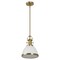 Jonathan Y Homer 10" 1-Light Modern Industrial Metal LED Dome Pendant, White/Brass Gold JYL9535D - alternate 10