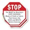Signmission Stop You Must Be Wearing a Face Cov, 4 inch X 4 inch, Vinyl Decal, 2PK OC-D-2PACK-4-53 - alternate 1