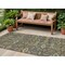 Homeroots 8' Runner Blue and Orange Floral Washable Non Skid Indoor Outdoor Runner Rug 564348 - alternate 1