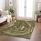 Homeroots 8' X 10' Olive Green And Beige Abstract Washable Indoor Outdoor Area Rug 601293 - alternate 9