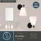 Vaxcel Vermont 1 Light Matte Black and Nickel Bathroom Vanity Wall Sconce Fixture White Glass W0404 - alternate 10