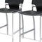 Homeroots Set of Two 29" Black and Silver Metal and Faux Leather Low Back Bar Height Bar Chairs, 2PK 555055 - alternate 6