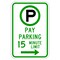 Sign Solutions Usa Parking Sign, 12 in W, Aluminum Sign, White DUS06DWT1218R7-21AR - alternate 1