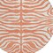 Homeroots 8' Coral And Ivory Round Animal Print Washable Indoor Outdoor Area Rug 600602 - alternate 8