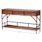 Bali & Pari Brier Marbled Tortoise Natural Rattan Console Table 262-14438-ZORO - alternate 10