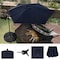 Pure Garden 10 ft Offset Patio Umbrella 8 ft Tall Hanging Cantilever Umbrella Fade-Resistant Shade Umbrella 50-LG1421 - alternate 9