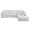 Homeroots White Italian Leather Reclining L Shaped Two Piece Corner Sectional 482256 - alternate 1