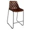Homeroots 27" Brown and Black Leather and Iron Counter Height Bar Chair 527554 - alternate 6